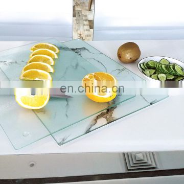 Eco-friendly christmas best sublimation glass cutting boardfor Worktop