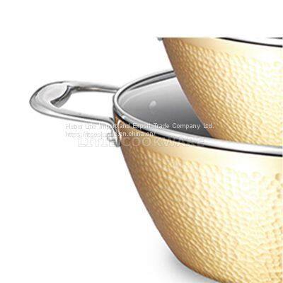Forged Hammered Exterior Design Non Stick Aluminum Casserole Aluminium Cookware Manufacturer photo-2