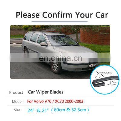 Car Wiper Blade for Volvo V70 XC70 2000 2001 2002 2003 Front Window Windscreen Windshield Wipers Blades Car Goods XCV 70 photo-2