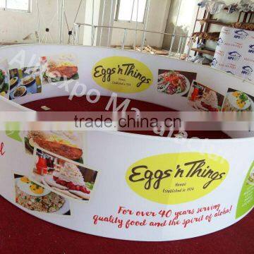 folding pop up round hanging display rack hanging banner for exhibition