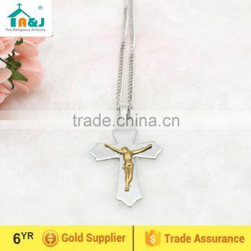 Religious Stainless steel crucifix pendant