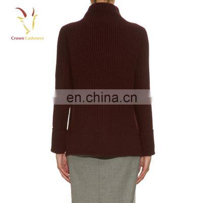 High Neck Ladies Long Pullover Sweater photo-2