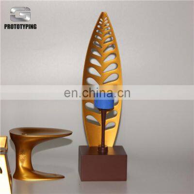 Sla 3d Printing Golden Prototyping Electroplating Resin Craft Trophy Chrome Plated Plastic Rapid Prototyping photo-2