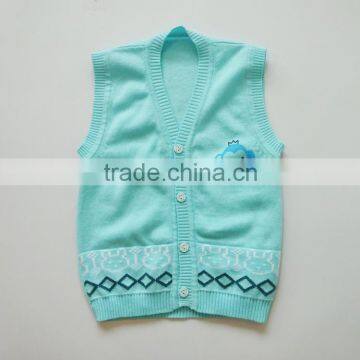 Outer Shirt Spring Knitted Sweater Vest Button Vests 100% Cotton Sweaters PV201