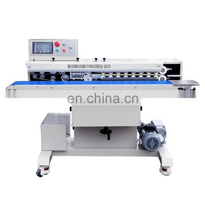 FRM-1120WH Hualian Horizontal Food Plastic Bag Heat Coding Printer Gas Flushing Exhaust AirBand Sealer Packing Sealing Machine