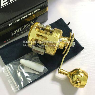 WGS Slow Jigging Reel Full Metal Saltwater 5.1:1 13kg Max Drag Trolling Reel Left and Right Hand Conventional Reel