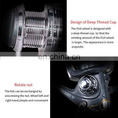 Double Spool Fishing Reel 5BB Gear Ratio 5.1:1 High Speed Spinning Reel Carp Saltwater Wheel