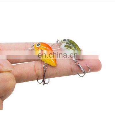 2.8cm 2g wobbler lure hard plastic mini trout top water lipless crankbait