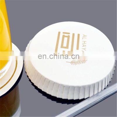 Disposable paper glass lids OEM cover for hotels restaurants bars