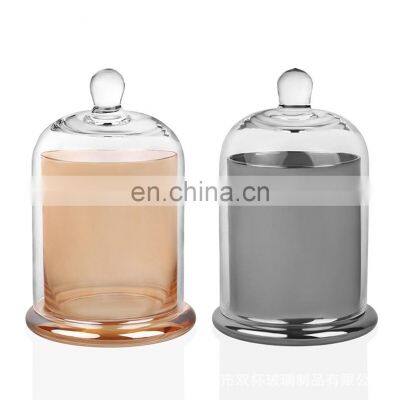 Wholesale Luxury Custom Empty Matte Black Candle Holder Metal Frosted Glass Soy Candles Jars With Wooden Lids In Bulk photo-5