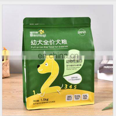 Large Flat Bottom Pet Food Packaging Plastic Bag For Dog Food