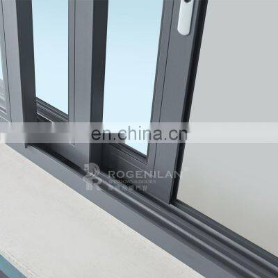 American Style Project 3 Track Bathroom Slide Up Aluminum Double Glass Sliding Window