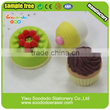 colorful mini cake eraser