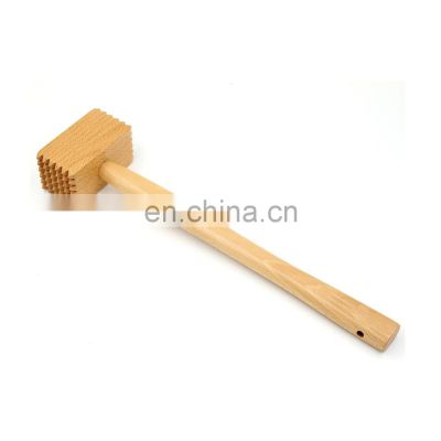 Wood Meat Mallet Tenderizer Tool Wooden Chicken Poultry Pounder Steak Hammer