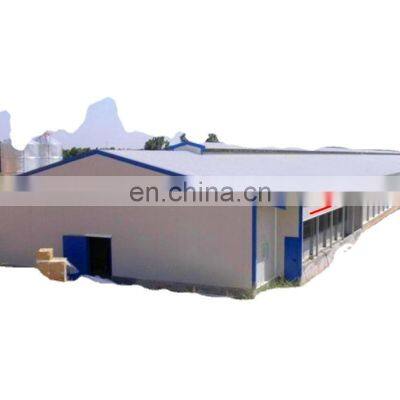 China prefab wide flange hot rolled H beam steel structure automatic control shed poultry farming in low cost