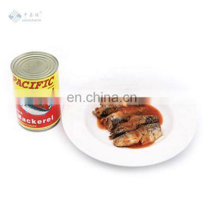 Sinocharm High A Grade Good Taste Canned Mackerel in Tomato Sauce