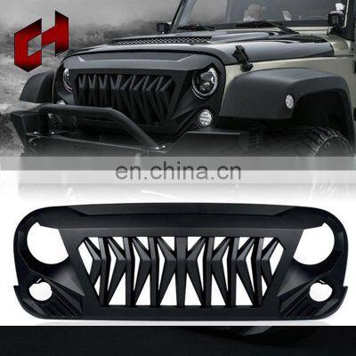 CH Car Accessories Plastic Car Front Grill Front Grille With Light Fit Bummper Grill For Jeep Wrangler JK 2007-2017