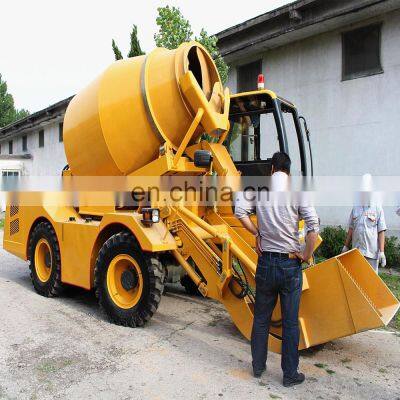 1.6 m^3 Auto Charging self loading concrete mixer truck