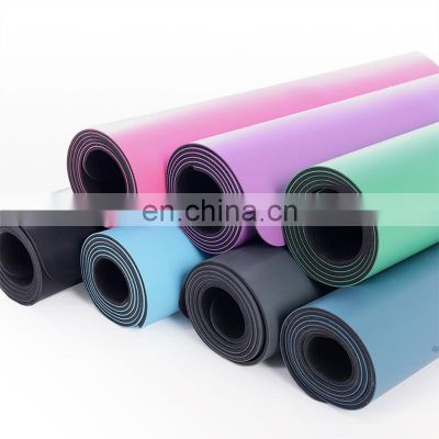 Eco Friendly Gym Custom Print Non Slip Pu Yoga Mat 4Mm 5Mm Custom Natural Rubber Pu Yoga Mat