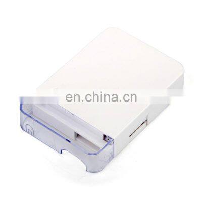 Indoor plastic dust cover white 1port 2core terminal OTB fiber optic ATB box