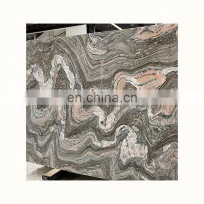 Landscape green marble slabs