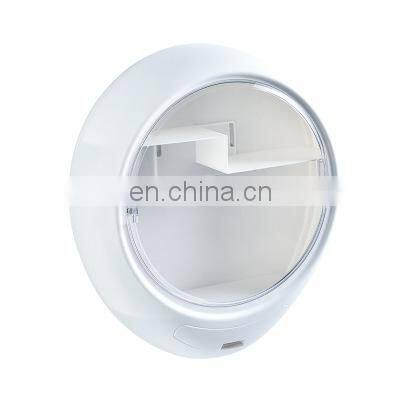Manufactory Nordic Bathroom Multifunction Wall Mirror Commodity Shelf ABS Colorful Wall Hanging Cosmetics Storage Boxes