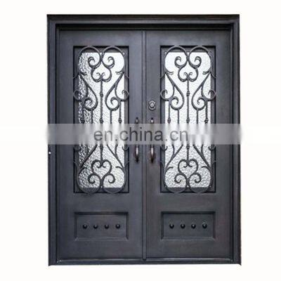 villa entry flat top fancy aquatex glass skilled craftsmanship french exterior security modern wrought iron front doors for home