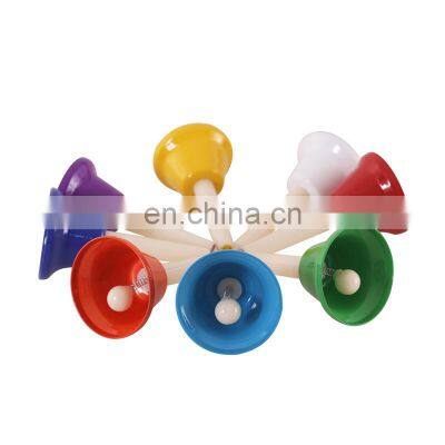 8-Note Hand Bell Children Music Toy Rainbow Percussion Instrument Set 8-Tone Bell Rotating Rattle Beginner Educational Toy Gift photo-2