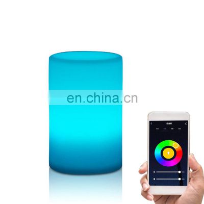 Custom Tuya APP Control Smart Modern Luxury Hotel Bedroom Restaurant Cordless Rechargeable Led Table Night Light Lamp