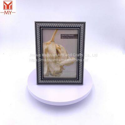 Hot Sale Dot and Line Pattern Soild Embossing Design Photo Frame PS Wall Hanging Picture Frame Tabletop Photo Frame photo-2
