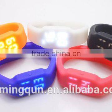 Hot Sale Silicon Bracelet Usb Led Watch With OEM Logo