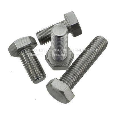 Left Hand 18-8 Stainless Steel Hex Head Screws / Reverse Threaded Hex Bolt