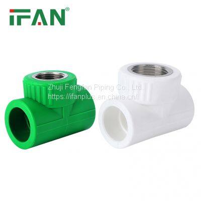 IFAN Wholesale Polypropylene PPR Fitting Customized Tee CW57-3 Brass Female Thread Fitting