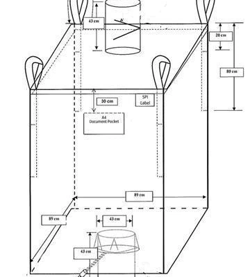 White container bag, ton bag, 1t sling, space bag, ton bag, soft tray, thickened ton bag