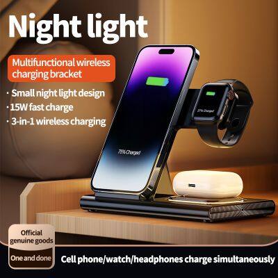 Top Selling Products 2023 New Arrival Popular Multi 15W Fast Charging 3 in 1 Wireless Charger Holder Station For IPhone photo-3