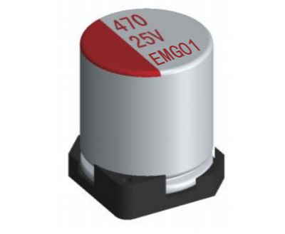 EM series conductive polymer hybrid electrolytic capacitors SMD Type