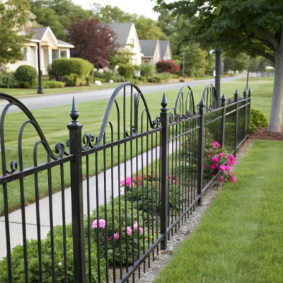 Outdoor Iron Handrail Isolation Fence for School and Community Safety photo-4