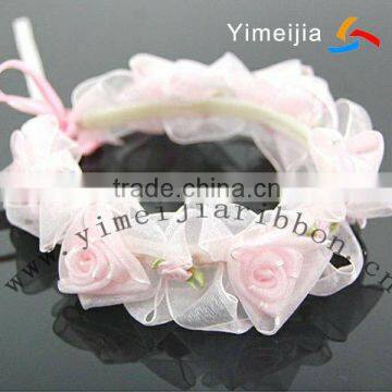Light pink nylon organza ribbon to make bracelet