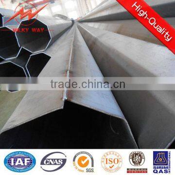 Medium voltage round tapered Steel Pole for overheadline project