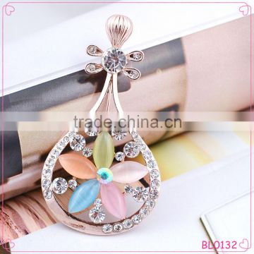 New Style Fashion Diamond Gemstone Brooch Classical Music-Instrumental Pipa Brooch