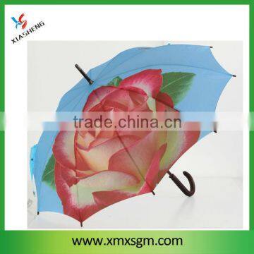 Straight Umbrella with Wooden Shaft and Handle
