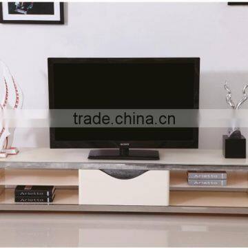 Tempered glass top lcd stand stainless steel tv cabinet