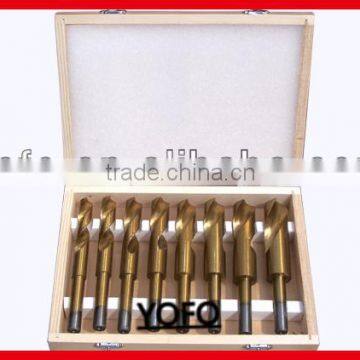 YF 8pc HSS silver reduced shank drill