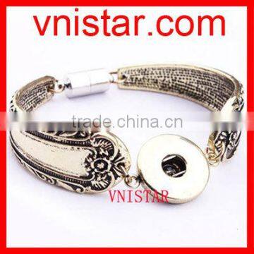 Vnistar DIY snap button bangle bracelet jewelry fit exchangeable snap button charm VSB138