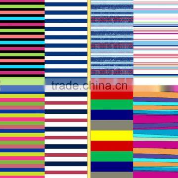 Stripes design printed nylon spandex fabric for swimwear and underwear /stripe lines pattern design