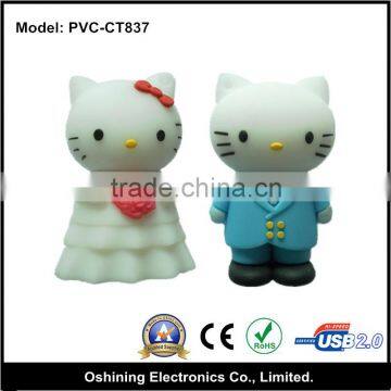 Colorful Cat Shape Promotional Cheap Cartoon Silicon Custom Memory Stick ( PVC-CT837 )