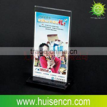 Transparent A6 Acrylic menu stand for hotel