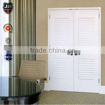 Economic White Color Simple New Design Wooden Flat Exterior Louvered Door on Sale photo-4