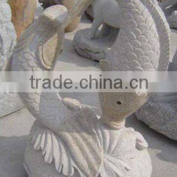 stone ornamental fish sculpture