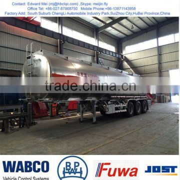 aluminum fuel tank trailer 4 cbm, aluminum tank trailer